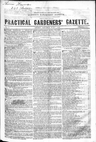 cover page of Court Gazette and Fashionable Guide published on June 5, 1841