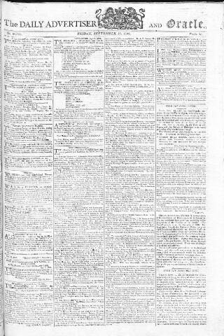 cover page of Oracle and the Daily Advertiser published on September 17, 1802
