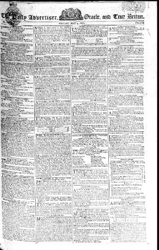 cover page of Oracle and the Daily Advertiser published on May 4, 1804