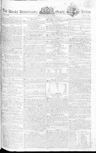 cover page of Oracle and the Daily Advertiser published on May 2, 1808