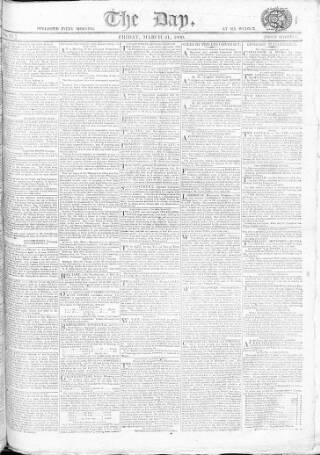 cover page of The Day published on March 31, 1809