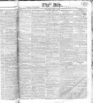 cover page of The Day published on May 4, 1809