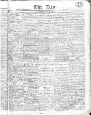 cover page of The Day published on June 29, 1809