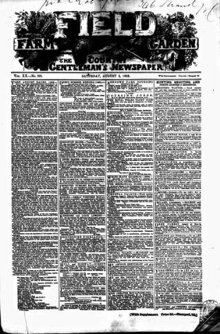 cover page of Field published on August 2, 1862