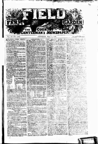 cover page of Field published on May 4, 1878