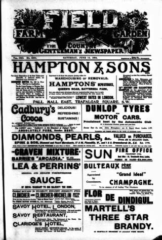 cover page of Field published on June 18, 1904