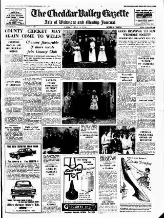 cover page of Cheddar Valley Gazette published on May 4, 1962