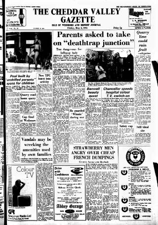 cover page of Cheddar Valley Gazette published on May 2, 1975