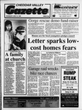 cover page of Cheddar Valley Gazette published on June 18, 1992