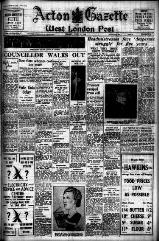 cover page of Acton Gazette published on June 18, 1948