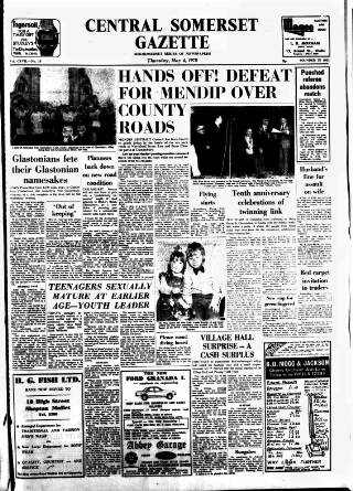 cover page of Central Somerset Gazette published on May 4, 1978