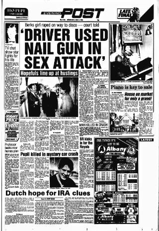 cover page of Reading Evening Post published on May 4, 1988
