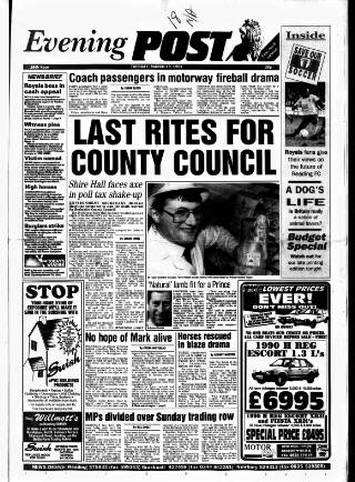 cover page of Reading Evening Post published on March 19, 1991