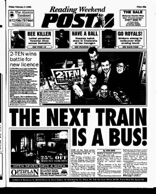 cover page of Reading Evening Post published on February 2, 1996