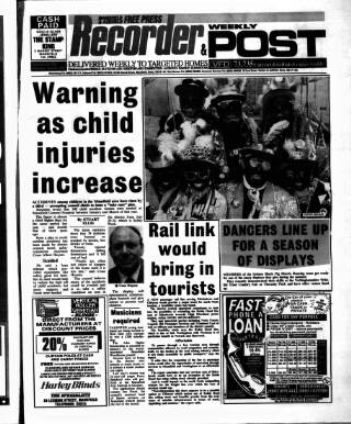 cover page of Mansfield & Sutton Recorder published on June 18, 1992