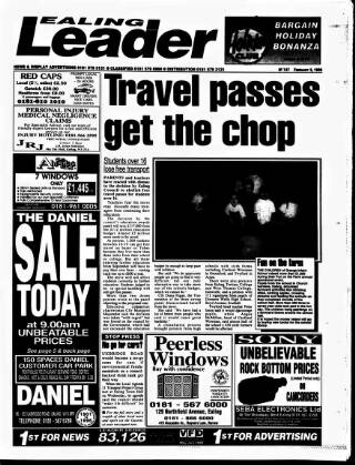 cover page of Ealing Leader published on February 2, 1996