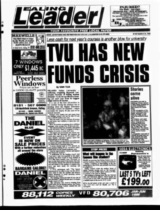 cover page of Ealing Leader published on March 19, 1999