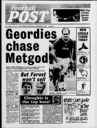 cover page of Football Post (Nottingham) published on November 2, 1985
