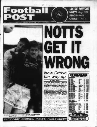 cover page of Football Post (Nottingham) published on May 4, 1996