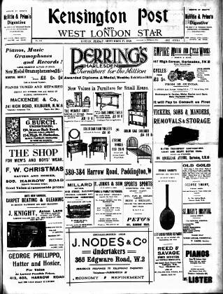 cover page of Kensington Post published on September 17, 1926