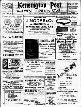 cover page of Kensington Post published on February 2, 1934