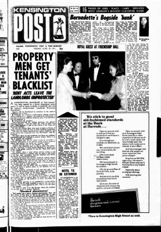 cover page of Kensington Post published on June 18, 1971