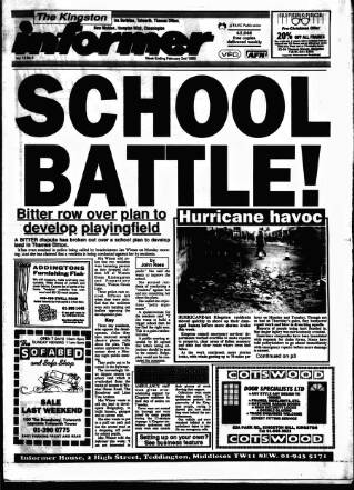 cover page of Kingston Informer published on February 2, 1990