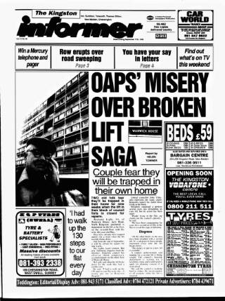 cover page of Kingston Informer published on September 17, 1993