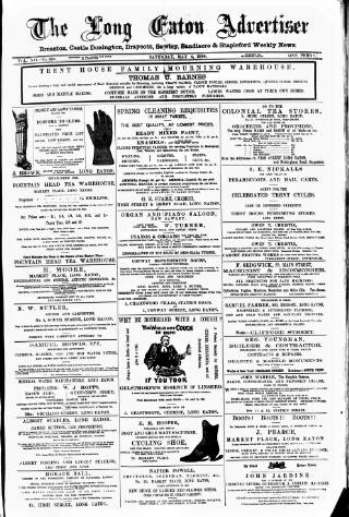 cover page of Long Eaton Advertiser published on May 4, 1895