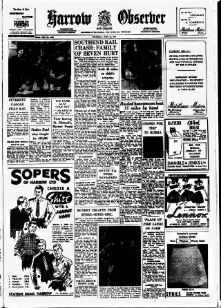 cover page of Harrow Observer published on June 18, 1959