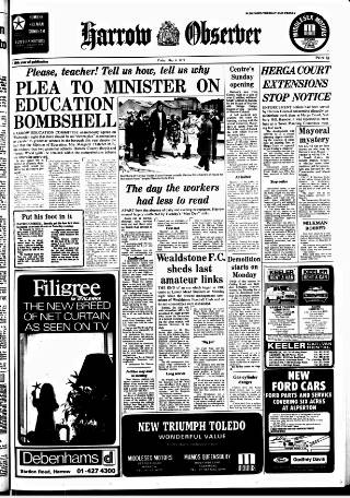 cover page of Harrow Observer published on May 4, 1973