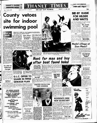 cover page of Thanet Times published on June 18, 1968