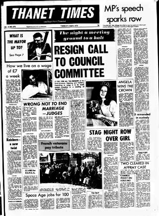 cover page of Thanet Times published on May 2, 1972