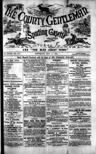 cover page of Sporting Gazette published on May 4, 1895