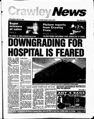 cover page of Crawley News published on May 26, 1999