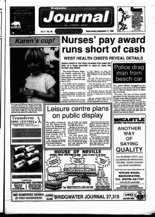 cover page of Bridgwater Journal published on September 17, 1988