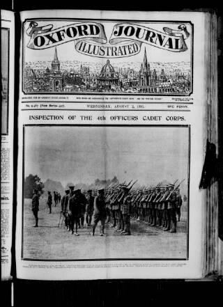 cover page of Oxford Journal published on August 2, 1916