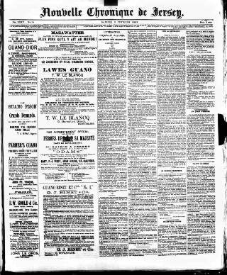 cover page of Nouvelle Chronique de Jersey published on February 2, 1889