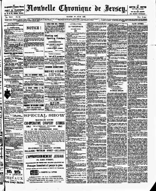 cover page of Nouvelle Chronique de Jersey published on June 27, 1896