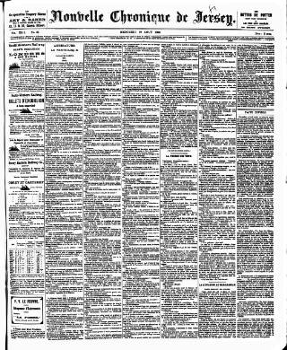 cover page of Nouvelle Chronique de Jersey published on August 19, 1896
