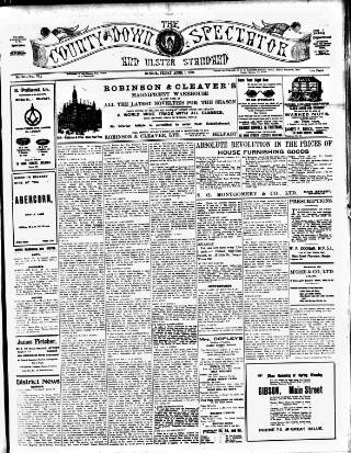 cover page of County Down Spectator and Ulster Standard published on April 1, 1910