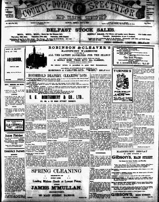 cover page of County Down Spectator and Ulster Standard published on May 2, 1913
