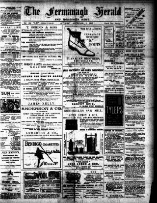 cover page of Fermanagh Herald published on November 2, 1907