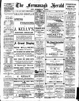 cover page of Fermanagh Herald published on June 18, 1910
