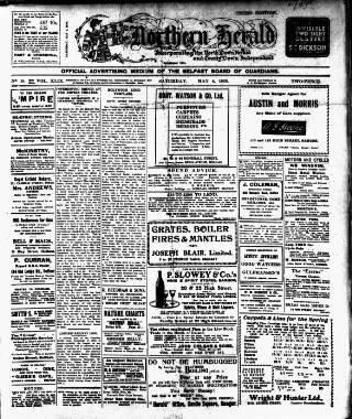 cover page of North Down Herald and County Down Independent published on May 4, 1929