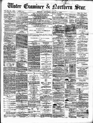 cover page of Ulster Examiner and Northern Star published on August 2, 1873