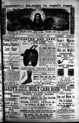 cover page of Fishing Gazette published on September 17, 1887