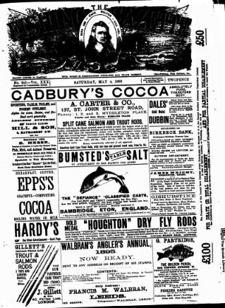 cover page of Fishing Gazette published on May 4, 1895
