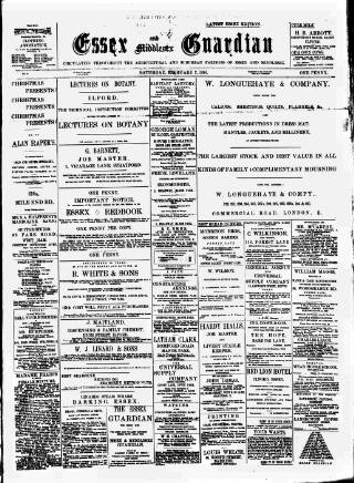 cover page of Essex Guardian published on February 2, 1895