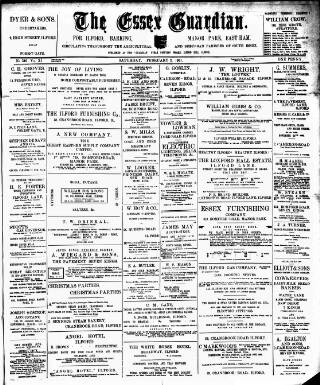 cover page of Essex Guardian published on February 2, 1901